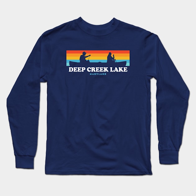 Deep Creek Lake Maryland Canoe Long Sleeve T-Shirt by esskay1000